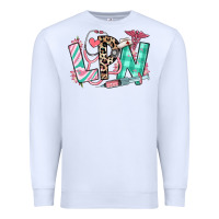 White floral lpn licensed practical nurse Premium Sweatshirt - RanaPortraitStore