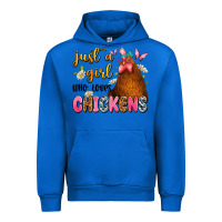 Cobalt just a girl who loves chickens Urban Hoodie - JahusDesignShop