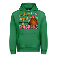 Emerald just a girl who loves chickens Urban Hoodie - JahusDesignShop