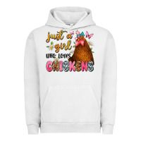 Pigment Lunar Rock just a girl who loves chickens Urban Hoodie - JahusDesignShop