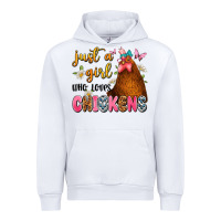 White just a girl who loves chickens Urban Hoodie - JahusDesignShop