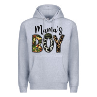 Heather Grey mama's boy Premium Hoodie - CowhideDigitalArt