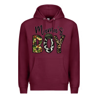 Burgundy mama's boy Premium Hoodie - CowhideDigitalArt