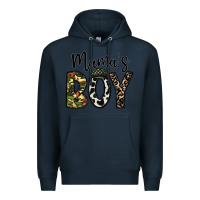 Navy mama's boy Premium Hoodie - CowhideDigitalArt