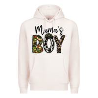 Pale Pink mama's boy Premium Hoodie - CowhideDigitalArt