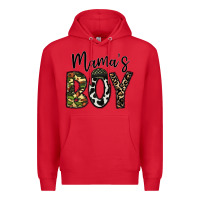 Red mama's boy Premium Hoodie - CowhideDigitalArt