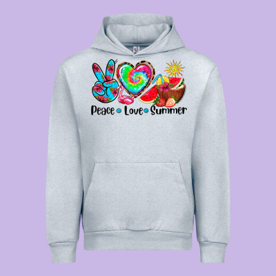 Peace Love  Summer Urban Hoodie Designed By Adodesignshop