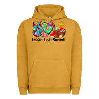Pigment Peanut Butter peace love  summer Urban Hoodie - AdoDesignShop