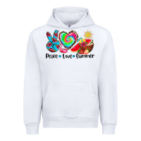 White peace love  summer Urban Hoodie - AdoDesignShop