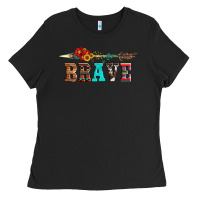 Black brave and aztec wood sunflower with arrow Ladies Tee - Artiststas