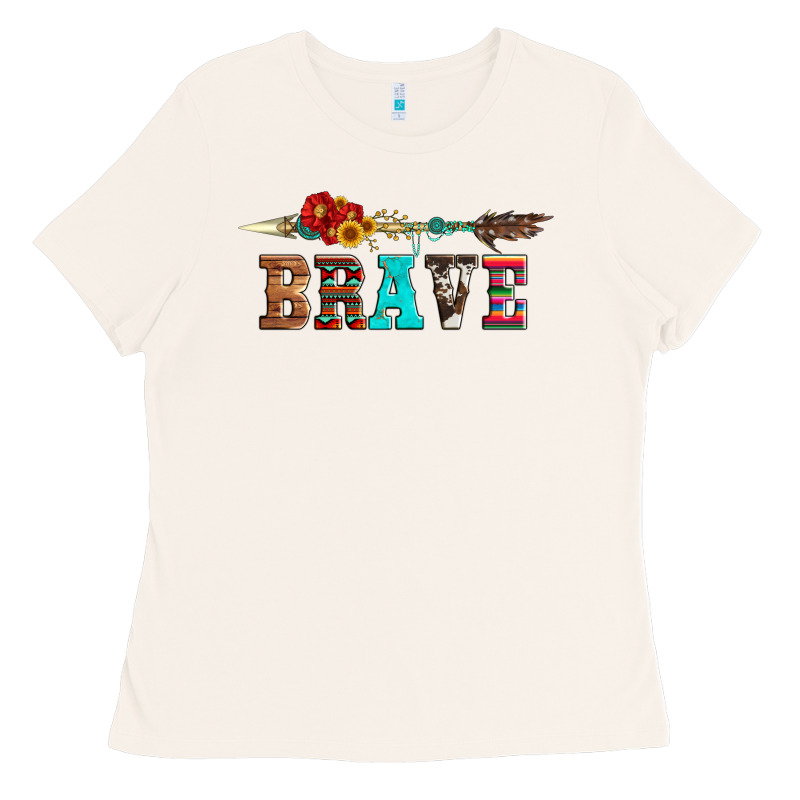 Brave And Aztec Wood Sunflower With Arrow Ladies Tee by Artiststas | Teevron