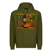 Army Green juneteenth celebrate Premium Hoodie - HRA Design Shop