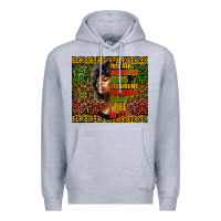 Heather Grey juneteenth celebrate Premium Hoodie - HRA Design Shop