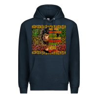 Navy juneteenth celebrate Premium Hoodie - HRA Design Shop