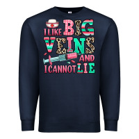 Navy i like big veins and i cannot lie Premium Sweatshirt - RanaPortraitStore