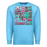 Ocean Blue i like big veins and i cannot lie Premium Sweatshirt - RanaPortraitStore