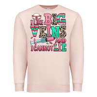 Pale Pink i like big veins and i cannot lie Premium Sweatshirt - RanaPortraitStore