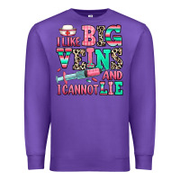 Purple i like big veins and i cannot lie Premium Sweatshirt - RanaPortraitStore