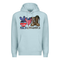 Blue Mist peace love america Premium Hoodie - CowhideDigitalArt
