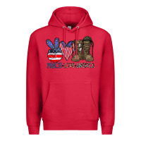 Cardinal peace love america Premium Hoodie - CowhideDigitalArt