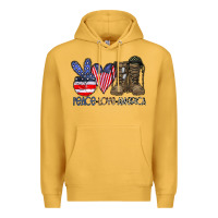 Mustard peace love america Premium Hoodie - CowhideDigitalArt