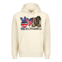 Sandshell peace love america Premium Hoodie - CowhideDigitalArt
