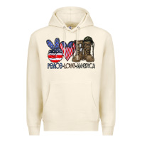Tofu peace love america Premium Hoodie - CowhideDigitalArt