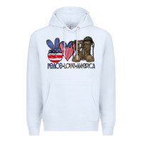 White peace love america Premium Hoodie - CowhideDigitalArt