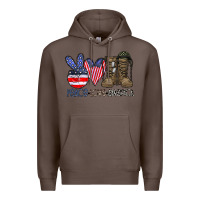 Coffee peace love america Premium Hoodie - CowhideDigitalArt