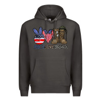 Smoke peace love america Premium Hoodie - CowhideDigitalArt