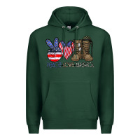 Sports Green peace love america Premium Hoodie - CowhideDigitalArt