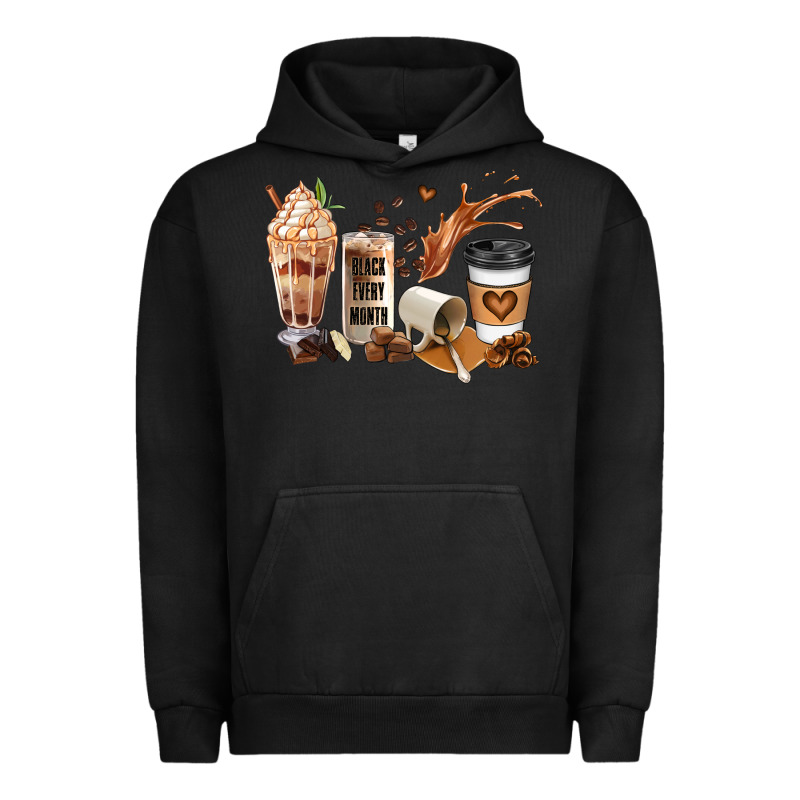 Black Every Month Melanin Coffee Cups Urban Hoodie by JahusDesignShop | Teevron