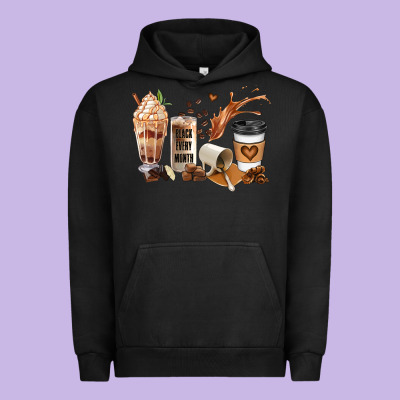 Black Every Month Melanin Coffee Cups Urban Hoodie Designed By Jahusdesignshop