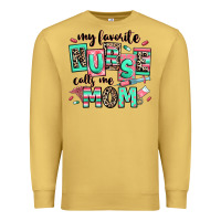 Antique Gold my favorite nurse calls me mom Premium Sweatshirt - RanaPortraitStore