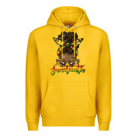 Lemon juneteenth black woman messy bun Premium Hoodie - HRA Design Shop