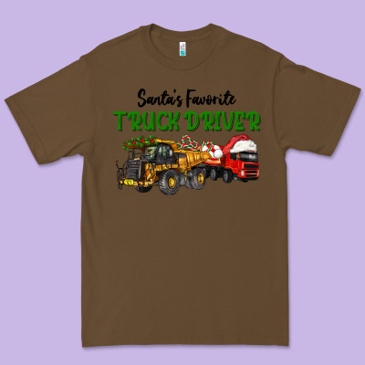 Santa's Favorite Truck Driver Premium Tee Designed By Lillyallendesigns