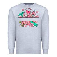 Heather Grey nurse flowers custom name design Premium Sweatshirt - RanaPortraitStore