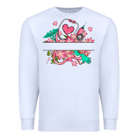 White nurse flowers custom name design Premium Sweatshirt - RanaPortraitStore