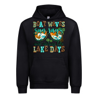 Black boat waves sun rays aint nothing like lake days Urban Hoodie - AdoDesignShop