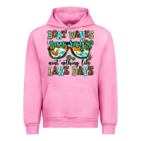 Fuchsia Pink boat waves sun rays aint nothing like lake days Urban Hoodie - AdoDesignShop