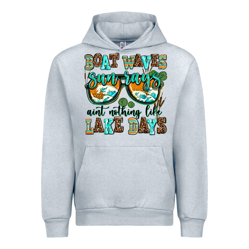 Boat Waves Sun Rays Aint Nothing Like Lake Days Urban Hoodie by AdoDesignShop | Teevron
