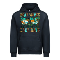 Navy boat waves sun rays aint nothing like lake days Urban Hoodie - AdoDesignShop
