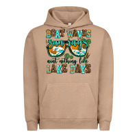 Pigment Burro boat waves sun rays aint nothing like lake days Urban Hoodie - AdoDesignShop