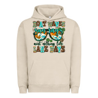 Pigment French Oak boat waves sun rays aint nothing like lake days Urban Hoodie - AdoDesignShop