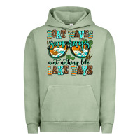 Pigment Oil Green boat waves sun rays aint nothing like lake days Urban Hoodie - AdoDesignShop