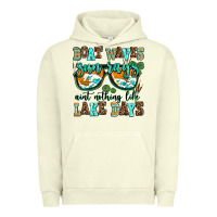Pigment Pistachio boat waves sun rays aint nothing like lake days Urban Hoodie - AdoDesignShop