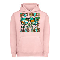 Pigment Salmon boat waves sun rays aint nothing like lake days Urban Hoodie - AdoDesignShop