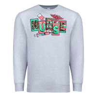 Heather Grey nurse Premium Sweatshirt - RanaPortraitStore