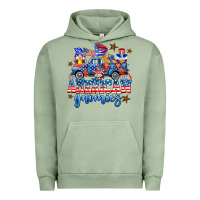 Pigment Oil Green American truck gnomes Urban Hoodie - AdoDesignShop