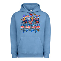 Pigment Pebble Blue American truck gnomes Urban Hoodie - AdoDesignShop